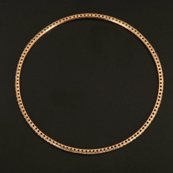 18K Yellow Gold 1.68 CTW Diamond Bangle Bracelet - Picture 4 of 5